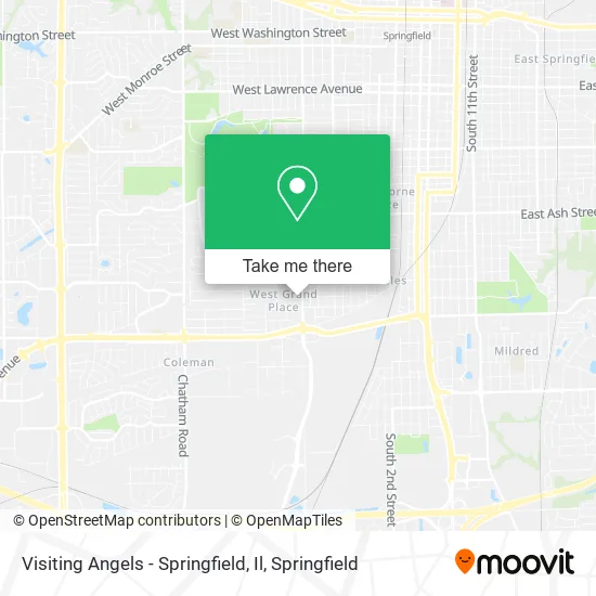 Visiting Angels - Springfield, Il map