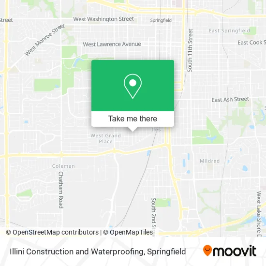 Illini Construction and Waterproofing map