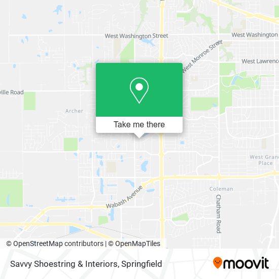 Savvy Shoestring & Interiors map