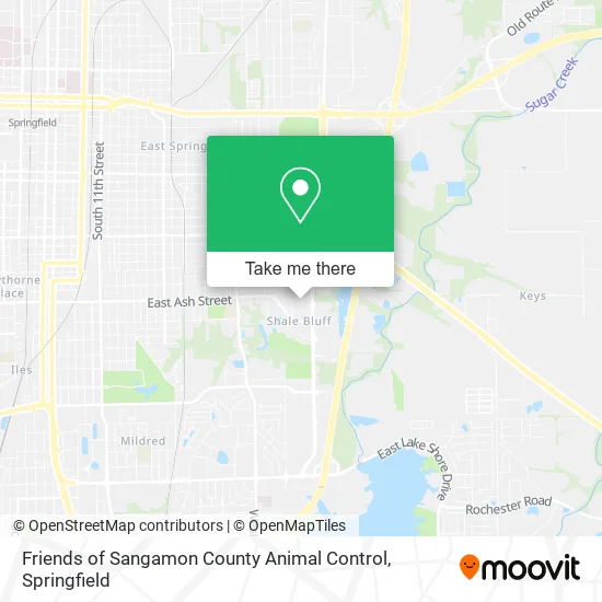 Friends of Sangamon County Animal Control map