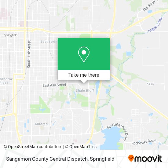 Sangamon County Central Dispatch map