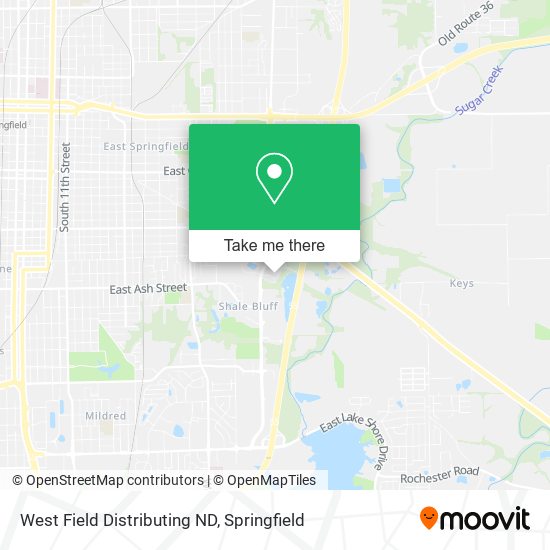 Mapa de West Field Distributing ND