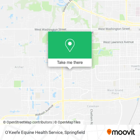 O'Keefe Equine Health Service map
