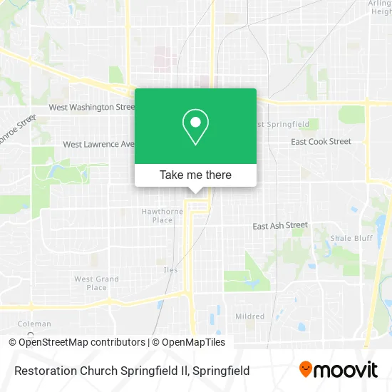 Mapa de Restoration Church Springfield Il