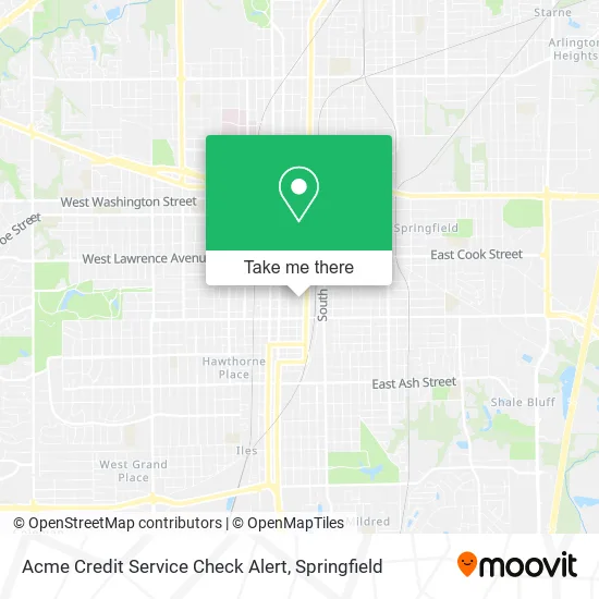 Acme Credit Service Check Alert map