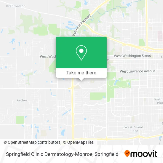 Mapa de Springfield Clinic Dermatology-Monroe