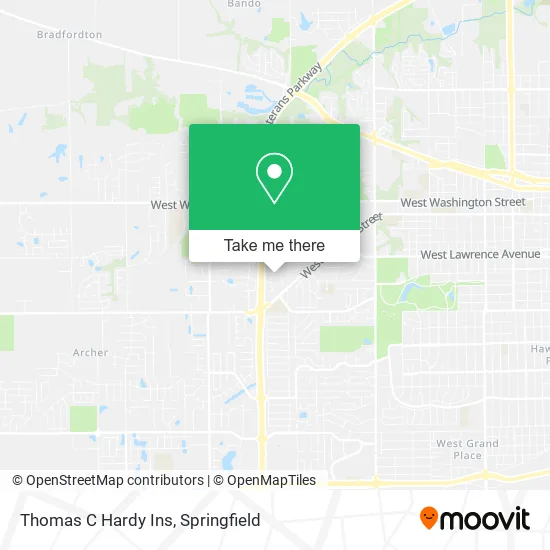 Thomas C Hardy Ins map