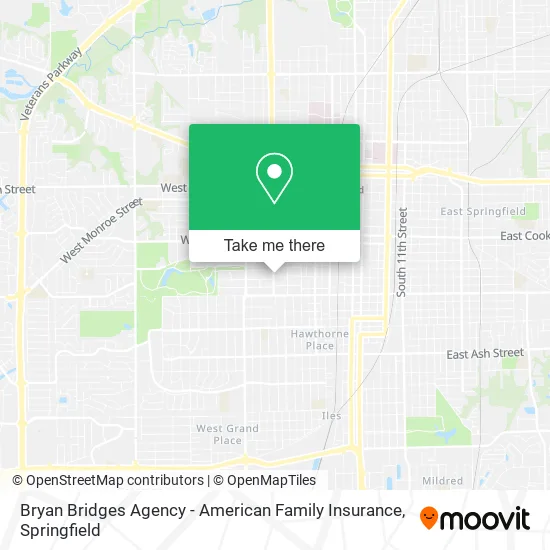 Bryan Bridges Agency - American Family Insurance map
