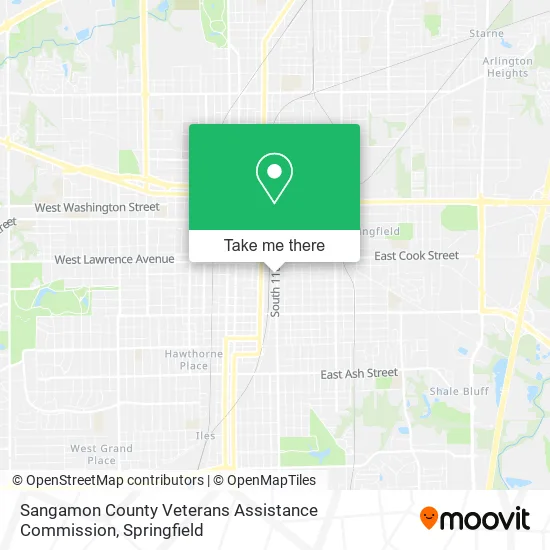 Mapa de Sangamon County Veterans Assistance Commission