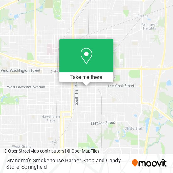 Grandma's Smokehouse Barber Shop and Candy Store map