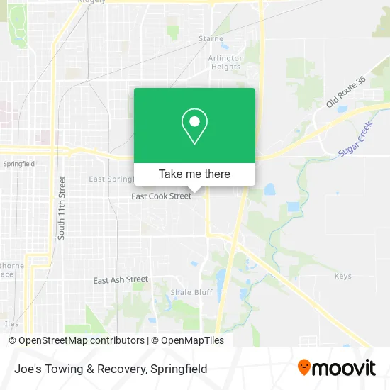 Joe's Towing & Recovery map