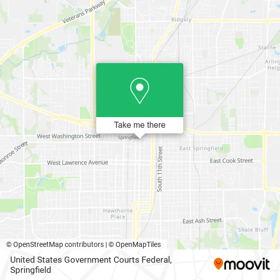 Mapa de United States Government Courts Federal