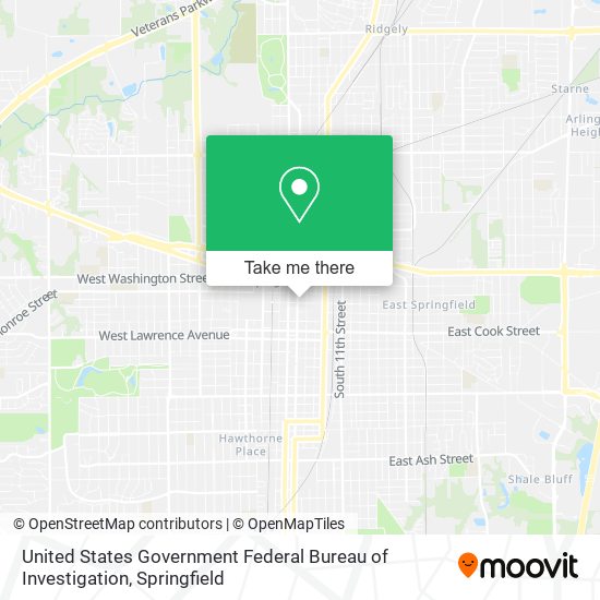 Mapa de United States Government Federal Bureau of Investigation