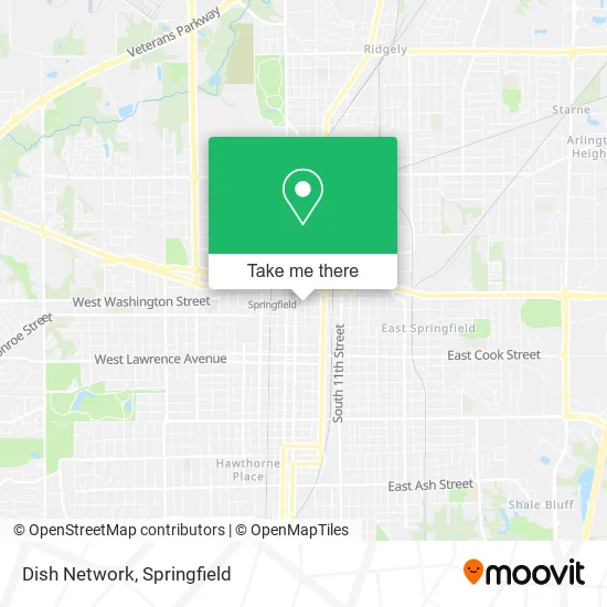 Mapa de Dish Network
