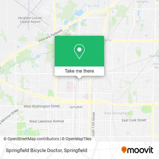 Springfield Bicycle Doctor map