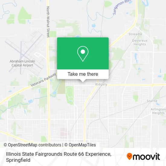 Illinois State Fairgrounds Route 66 Experience map