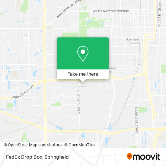 FedEx Drop Box map