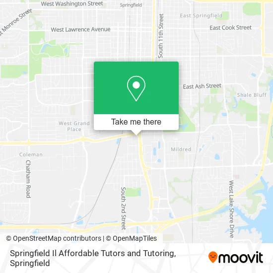 Springfield Il Affordable Tutors and Tutoring map