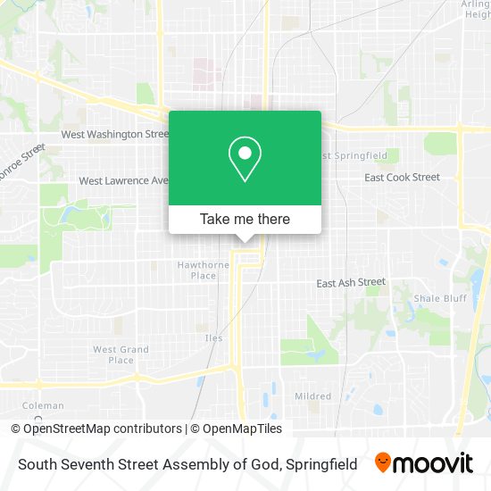 South Seventh Street Assembly of God map