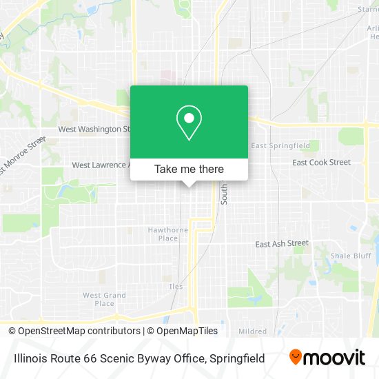 Illinois Route 66 Scenic Byway Office map
