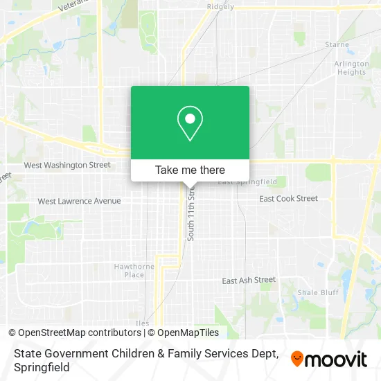 State Government Children & Family Services Dept map