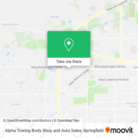 Alpha Towing Body Shop and Auto Sales map