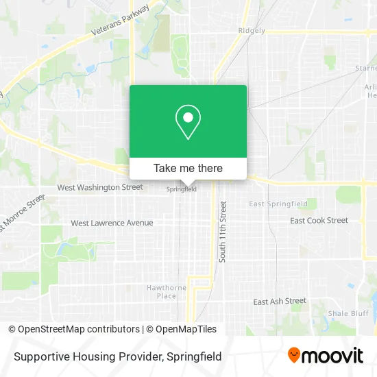 Supportive Housing Provider map