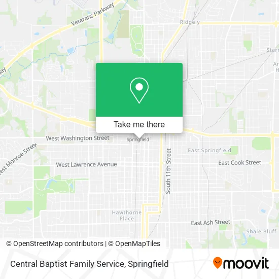Central Baptist Family Service map