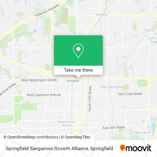 Mapa de Springfield Sangamon Growth Alliance