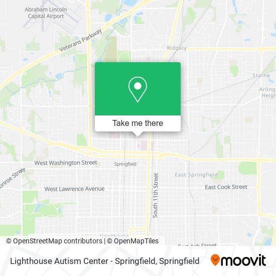 Mapa de Lighthouse Autism Center - Springfield