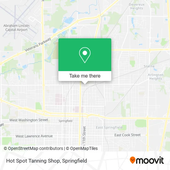 Mapa de Hot Spot Tanning Shop