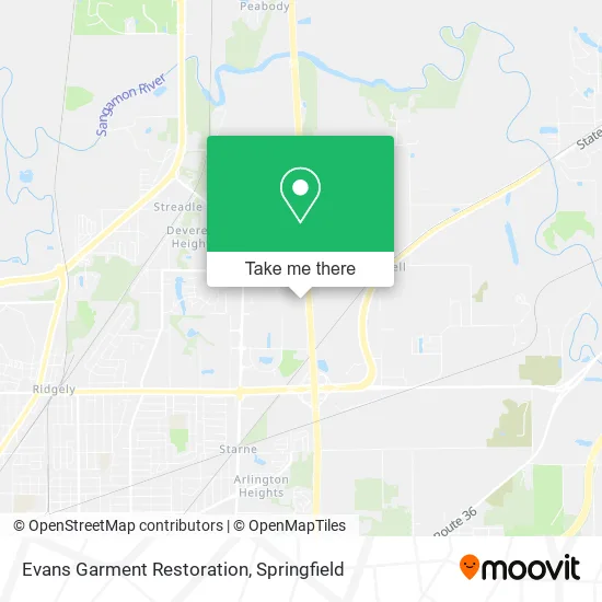 Evans Garment Restoration map