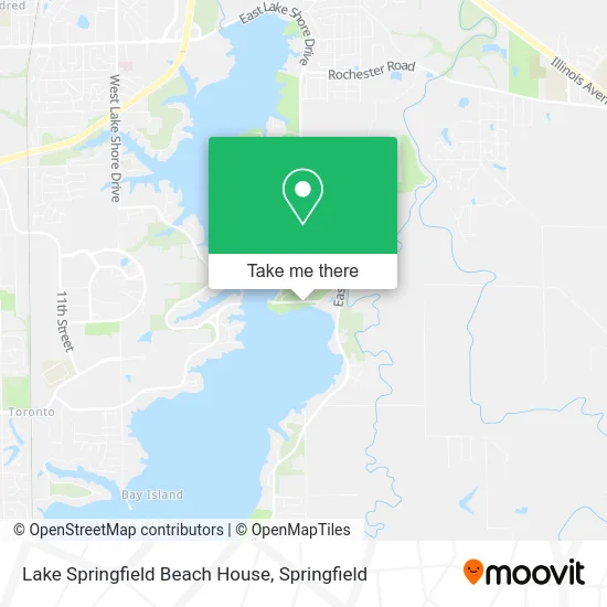 Lake Springfield Beach House map