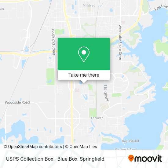 USPS Collection Box - Blue Box map