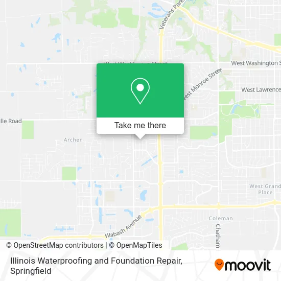 Mapa de Illinois Waterproofing and Foundation Repair