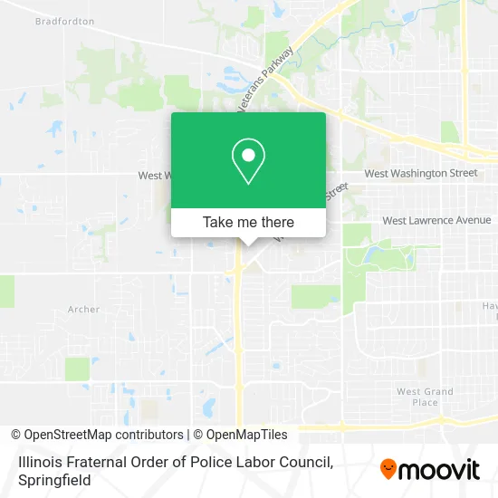 Mapa de Illinois Fraternal Order of Police Labor Council