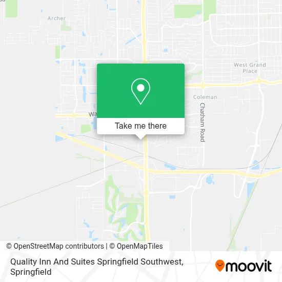 Quality Inn And Suites Springfield Southwest map