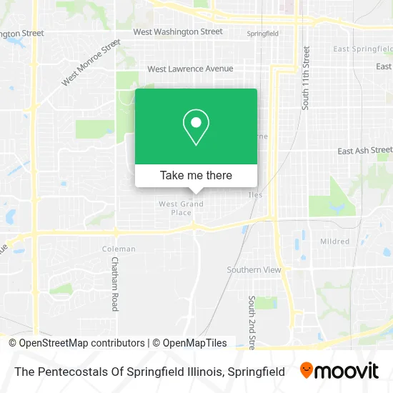 The Pentecostals Of Springfield Illinois map