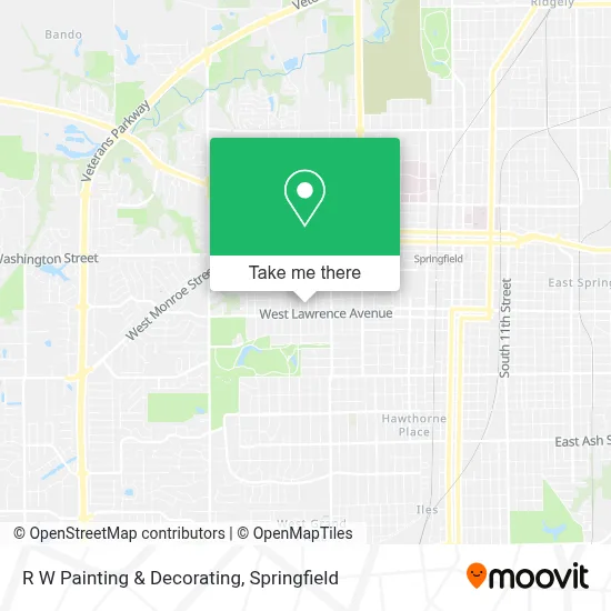 R W Painting & Decorating map