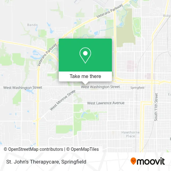 St. John's Therapycare map