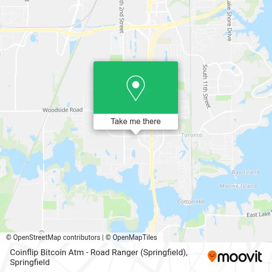 Coinflip Bitcoin Atm - Road Ranger (Springfield) map