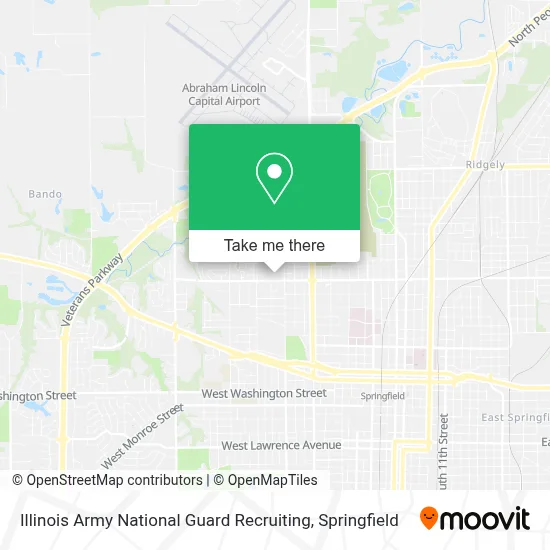 Illinois Army National Guard Recruiting map