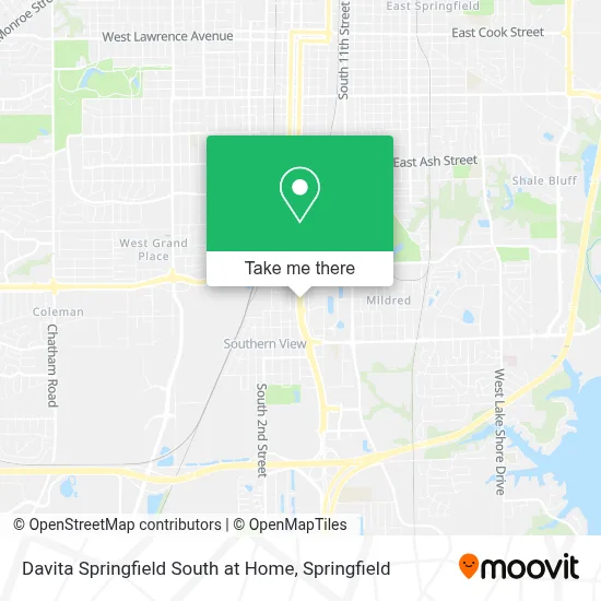 Davita Springfield South at Home map