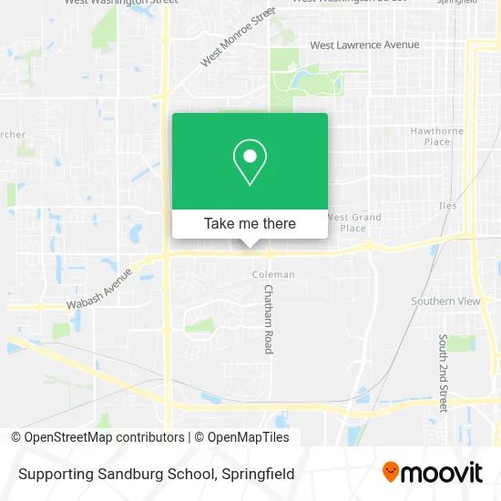 Supporting Sandburg School map