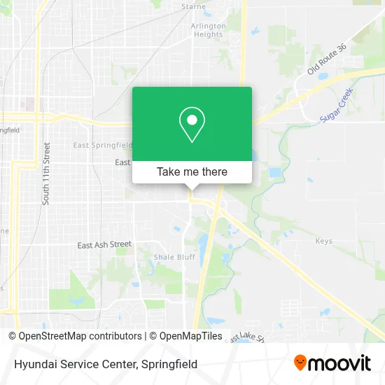 Hyundai Service Center map