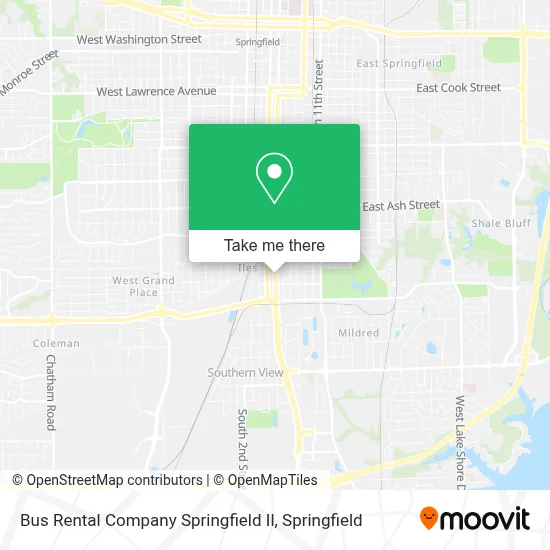 Bus Rental Company Springfield Il map