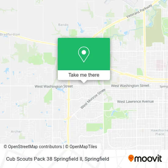 Cub Scouts Pack 38 Springfield Il map