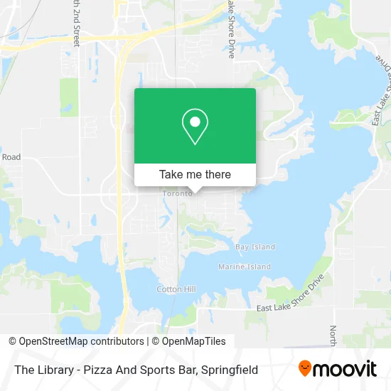 The Library - Pizza And Sports Bar map
