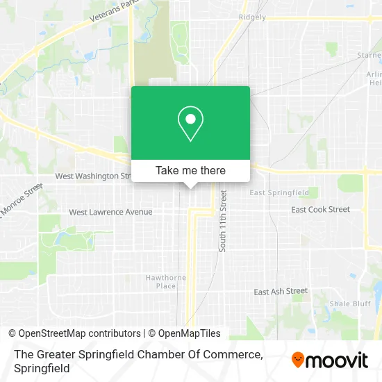 The Greater Springfield Chamber Of Commerce map