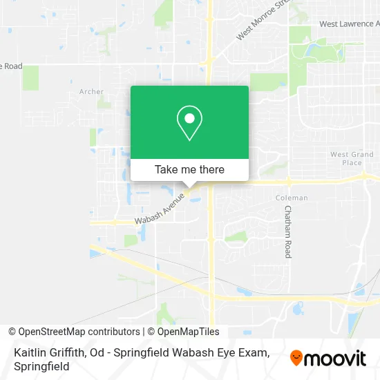 Kaitlin Griffith, Od - Springfield Wabash Eye Exam map